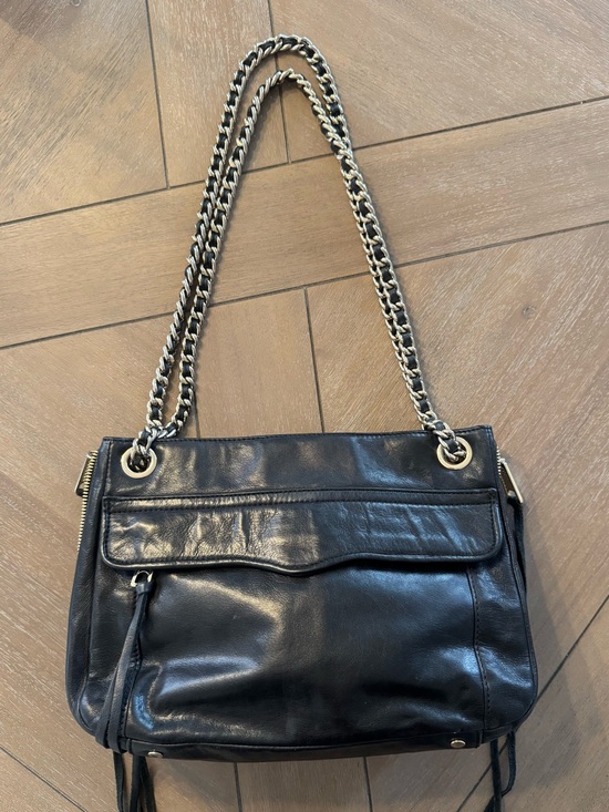 Rebecca Minkoff Handbags - Rebecca Minkoff Swing Convertible Black Leather Chain-Strap Crossbody Purse